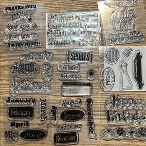 Clear Stamps Set with Various Designs